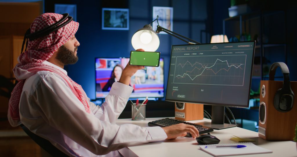 Man Watches Video Mockup Phone Job